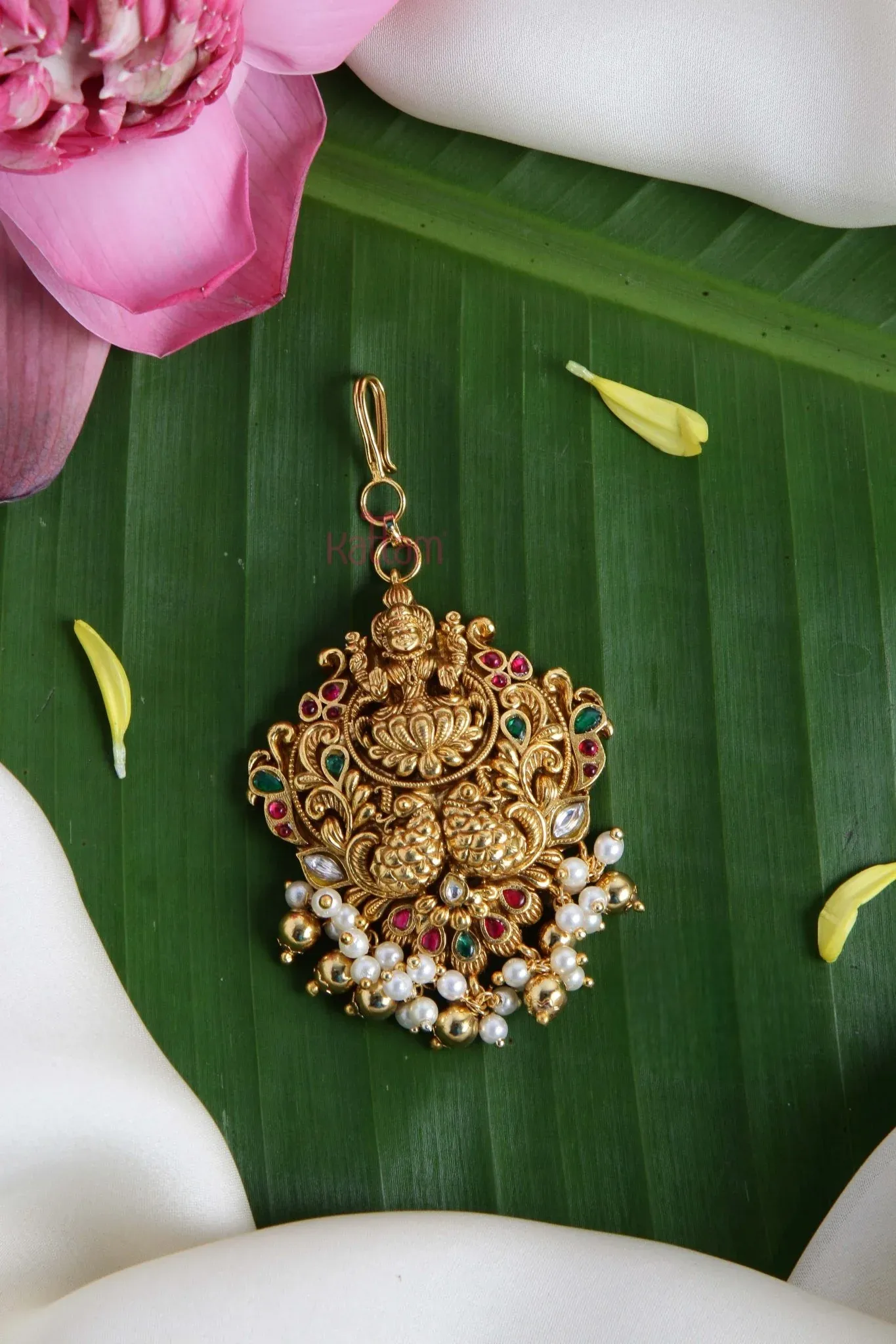 Goddess Peacock Pearl Maang Tikka